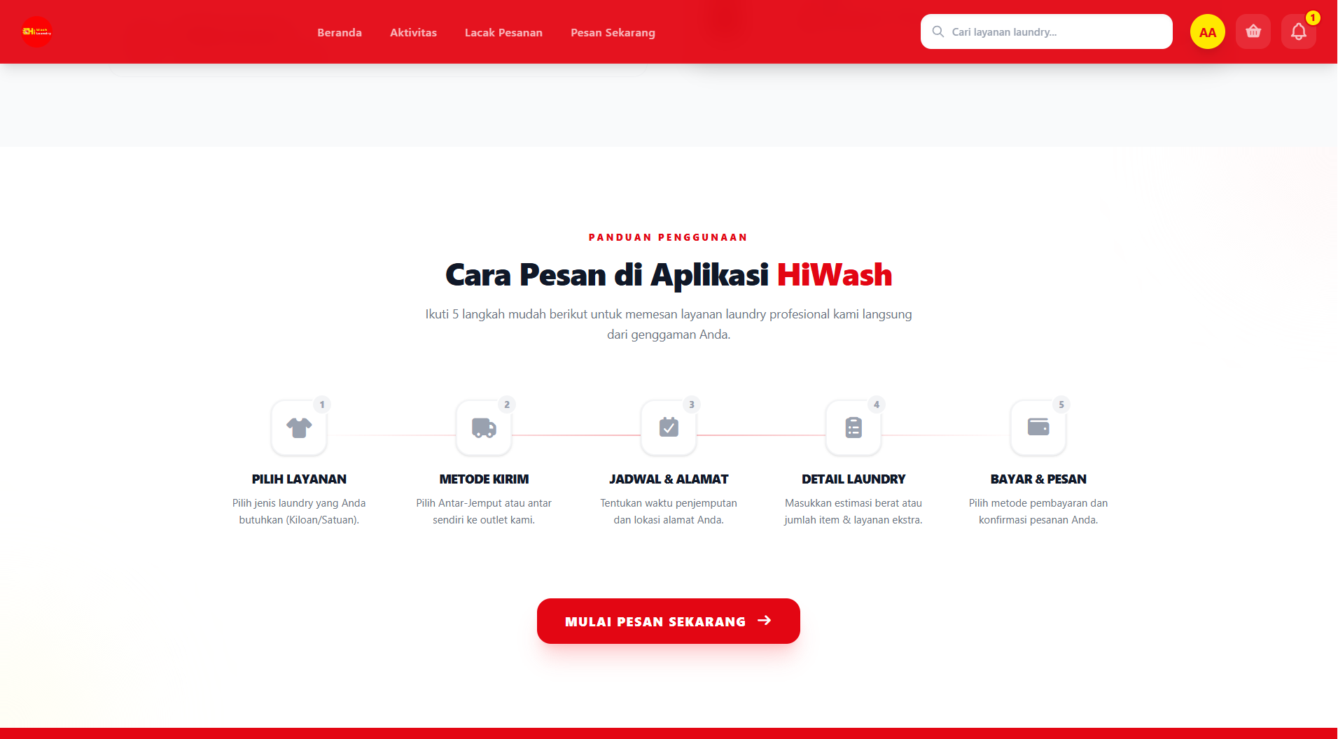 Sistem Manajemen Laundry : Hiwash Laundry Samarinda screenshot 6