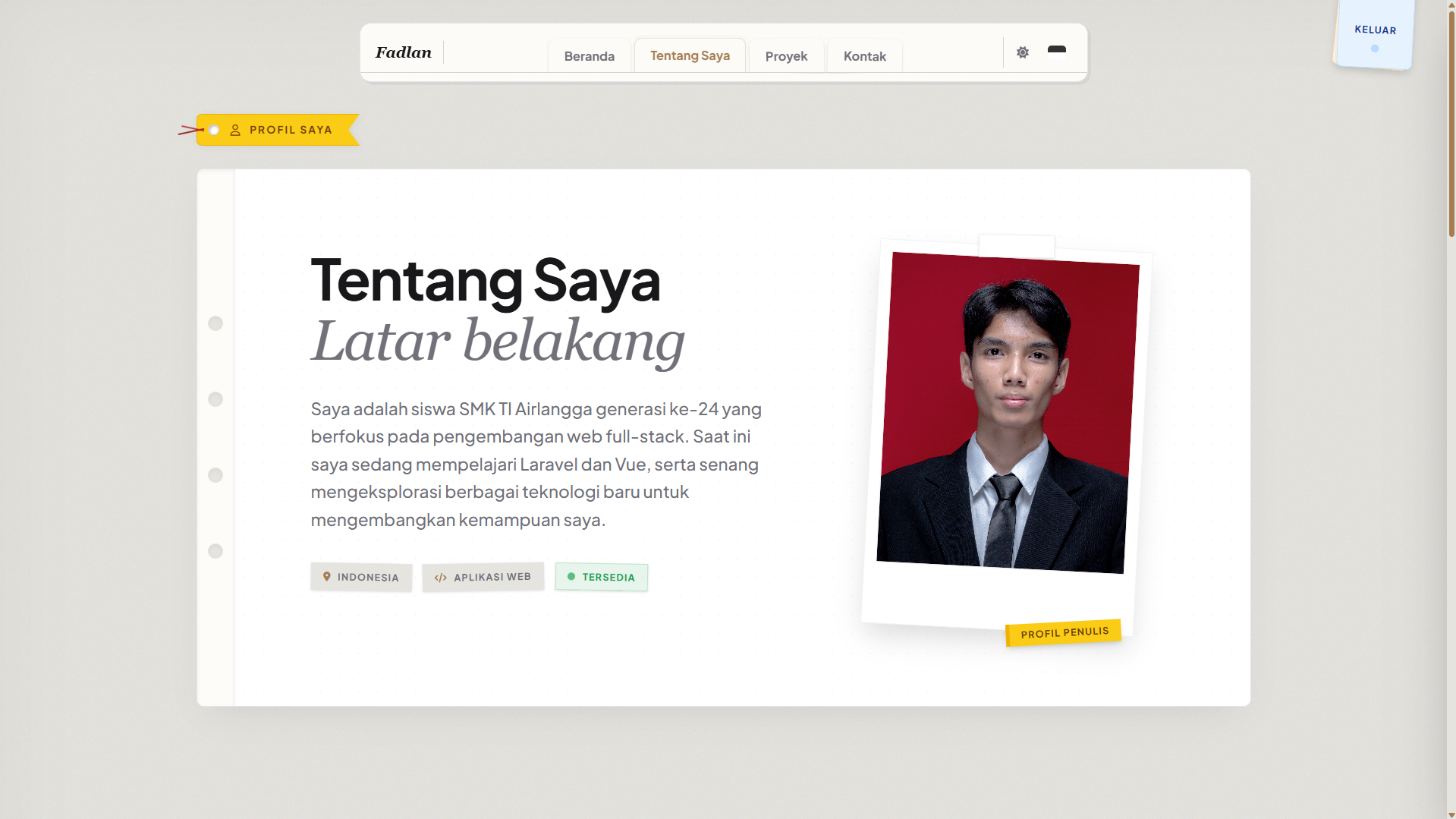 Personal Portofolio screenshot 2